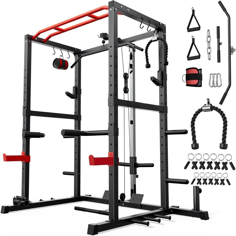 Home Gym Lat Pulldown - 다기능 파워 케이지 스쿼트 랙 (풀리