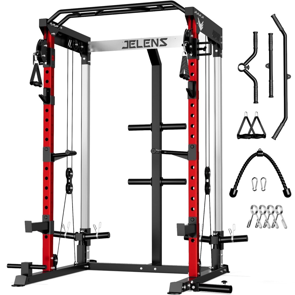 Home Gym All In One - 2000LBS 다기능 파워 랙(듀얼 풀리 시스템