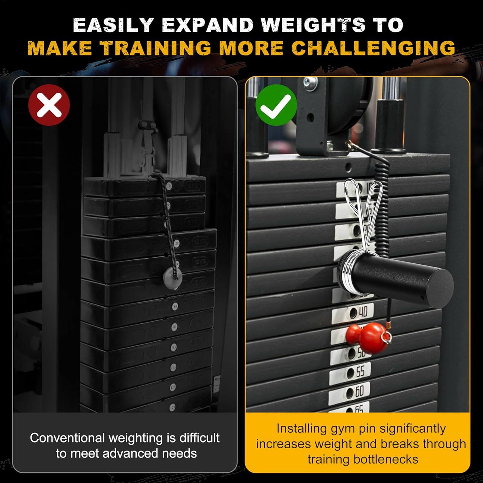 Home Gym Simple - 스프링 클립 칼라가 있는 헬스장 핀,