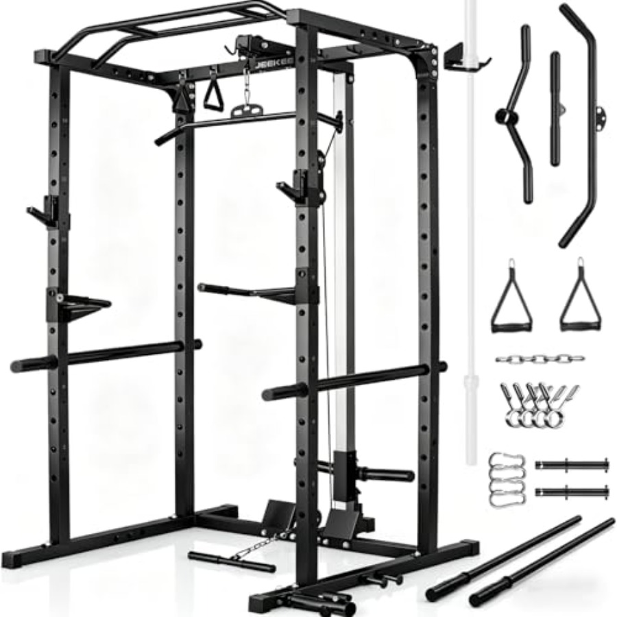 Home Gym Lat Pulldown - 홈짐 파워 랙 (랫풀다운 포함) 블랙