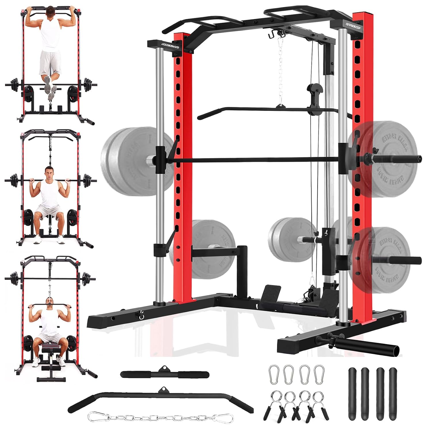 Home Gym Lat Pulldown Machine - 올인원 스미스 머신 파워 랙 (랫