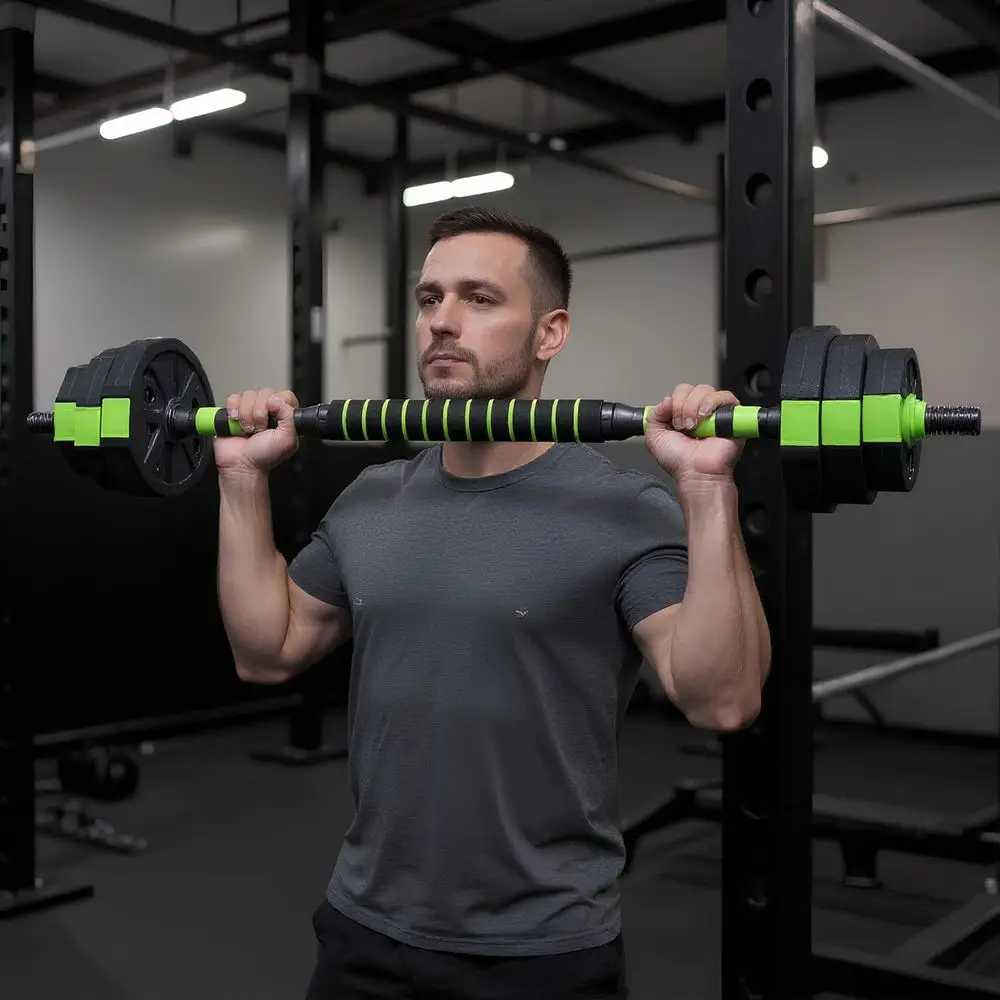올인원 44파운드 조절식 덤벨 세트: 바, 케틀벨, 푸 - All In One Gym Home Equipment 리뷰 및 가격