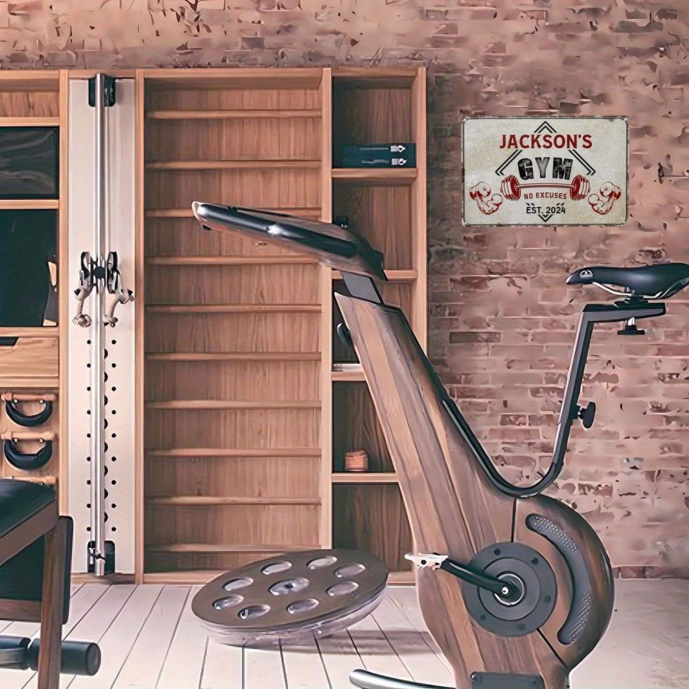 1개 맞춤형 이름 체육관 명판, 개인 맞춤형 빈티지 피 - Home Gym Names 리뷰 및 가격