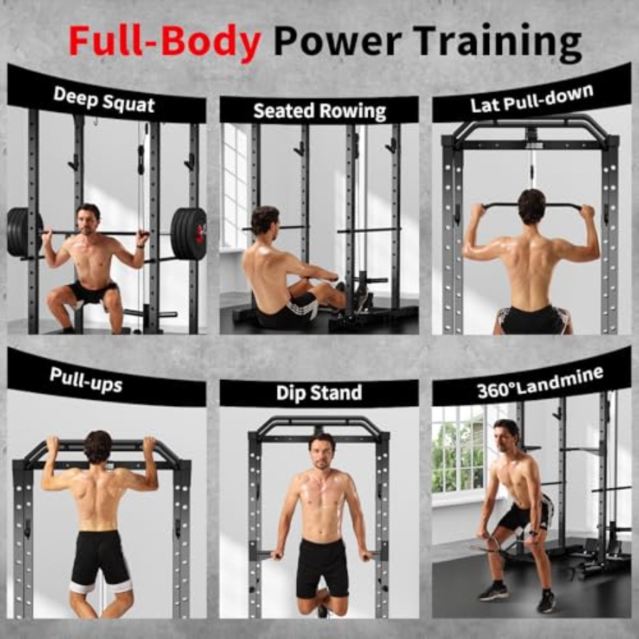 홈짐 파워 랙 (랫풀다운 포함) 블랙 스틸 2000LB - Home Gym Lat Pulldown 리뷰 및 가격