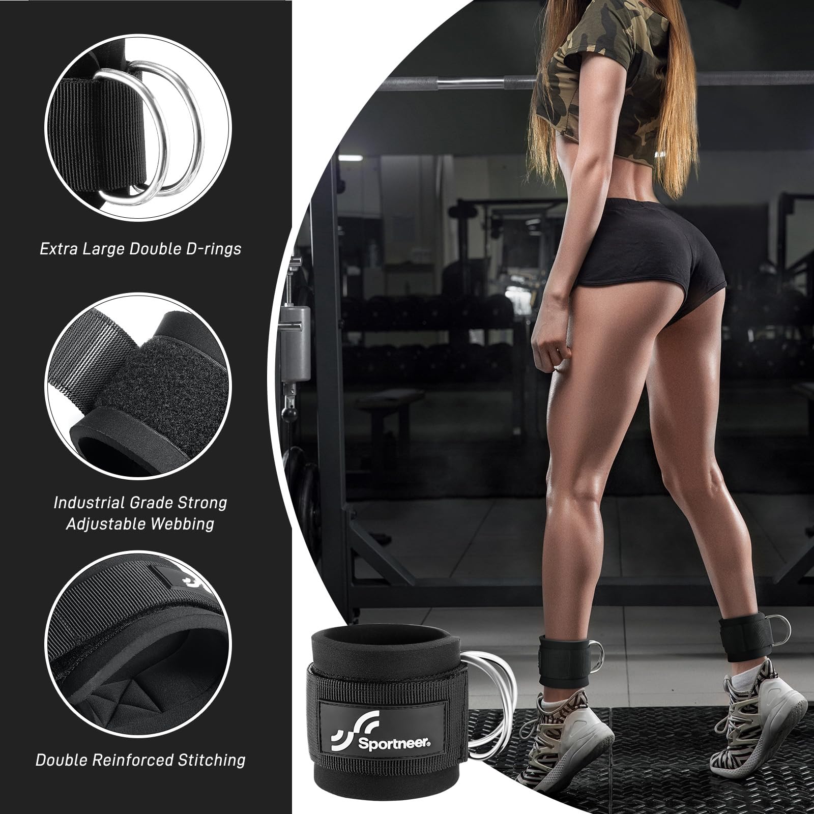 Sportneer 조정 가능한 발목 스트랩 케이블 기계 - Home Gym Simple 리뷰 및 가격