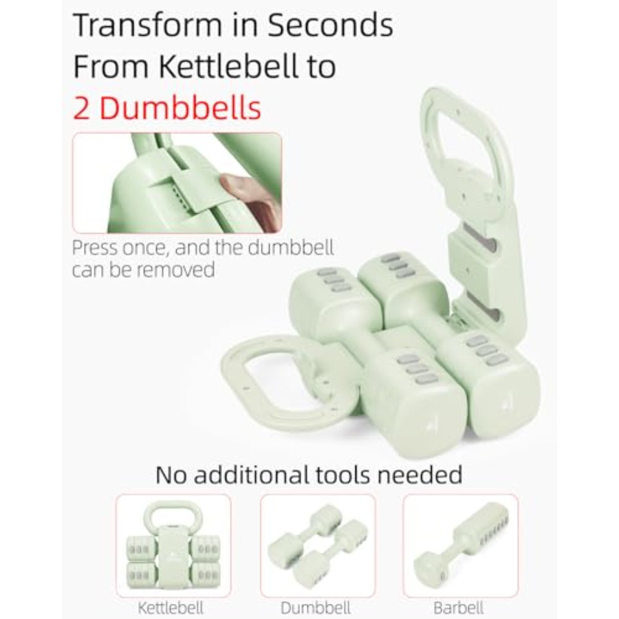 홈짐 덤벨 세트: 4-in-1 조절 가능한 무게추, 케 - Home Gym Kettlebells 리뷰 및 가격