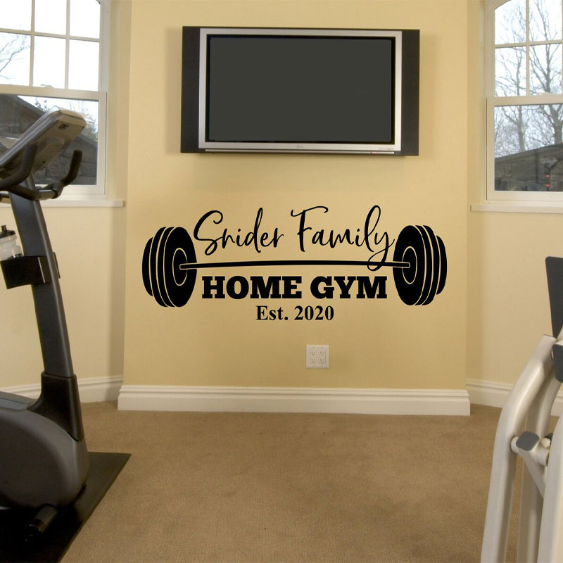 맞춤형 가족 이름 체육관 벽 데칼-개인화된 홈 체육관  - Home Gym Names 리뷰 및 가격