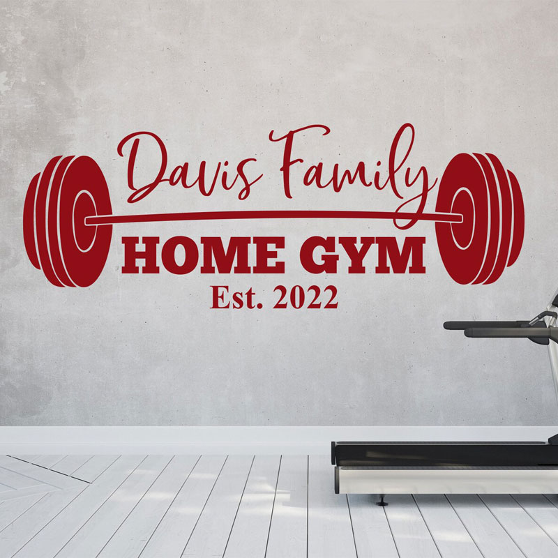 맞춤형 가족 이름 체육관 벽 데칼-개인화된 홈 체육관  - Home Gym Names 리뷰 및 가격